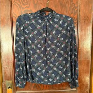 Vintage Pendleton Navy Equestrian Blouse